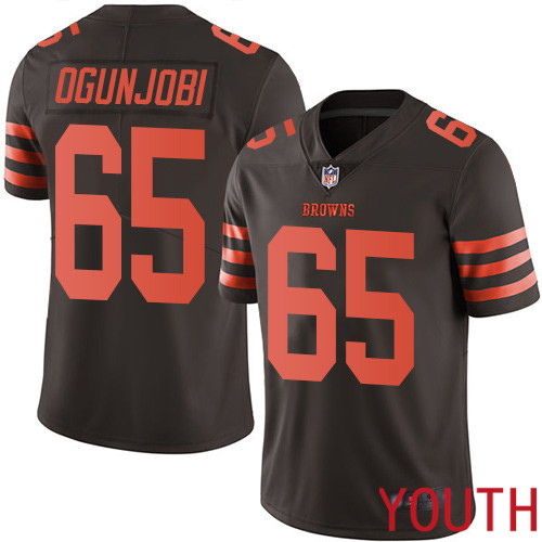 Cleveland Browns Larry Ogunjobi Youth Brown Limited Jersey #65 NFL Football Rush Vapor Untouchable
